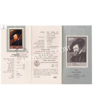 400th Birth Anniversary Of Peter Paul Rubens Brochure With First Day Cancelation 1978
