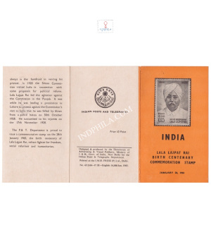 Birth Centenary Of Lala Lajpat Rai Brochure 1965