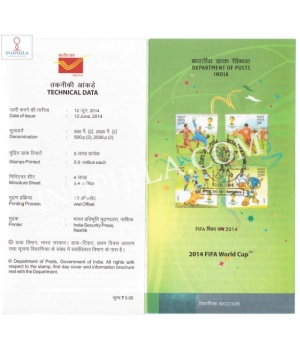 Fifa World Cup Brochure With First Day Cancelation 2014