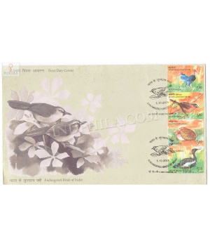 First Day Cover Of Endangered Birds 5 Oct 2006 Setenant Fdc