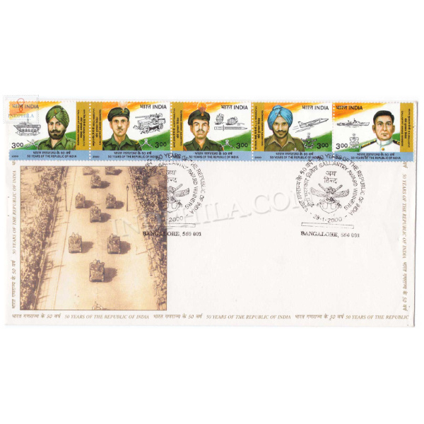First Day Cover Of Gallantry Awards 28 Jan 2000 Setenant Fdc