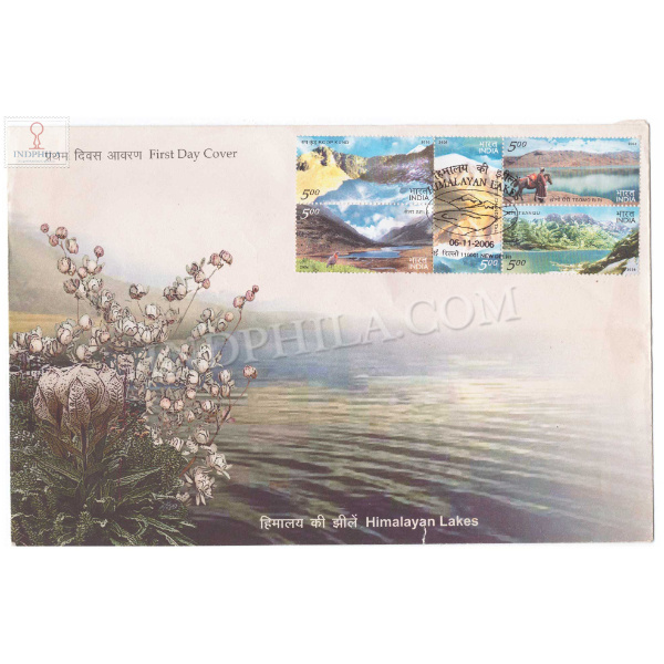 First Day Cover Of Himalayan Lakes 6 Nov 2006 Setenant Fdc