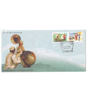 First Day Cover Of Indo Cyprus 12 Apr 2006 Setenant Fdc