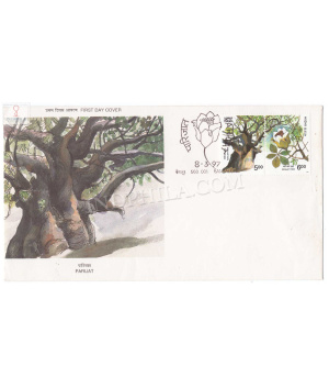 First Day Cover Of Parijal Tree 8 March 1997 Setenant Fdc