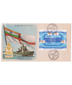 First Day Cover Of President Review Of The Fleet 12 Feb 1984 Setenant Fdc
