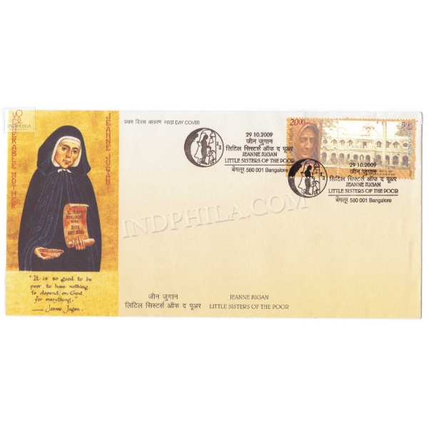 First Day Cover Of Sister Of The Poor 29 Oct 2009 Setenant Fdc