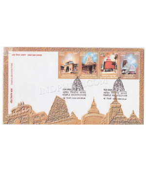 First Day Cover Of Temple Architecture 15 Sep 2003 Setenant Fdc