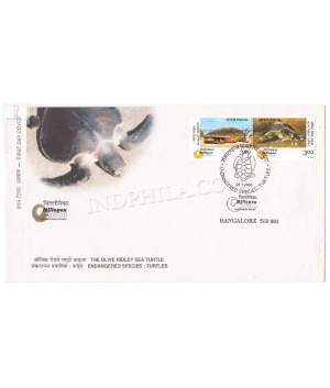 First Day Cover Of Turtles 29 Jan 2000 Setenant Fdc