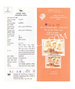 Ina Stalwarts Brochure With First Day Cancelation 1997