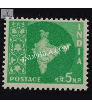 India 1957 Map Of India 4 Mnh Definitive Stamp