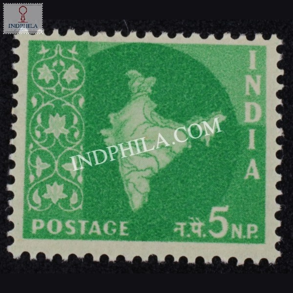 India 1957 Map Of India 4 Mnh Definitive Stamp