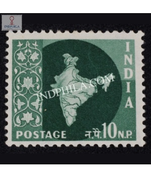 India 1957 Map Of India 6 Mnh Definitive Stamp