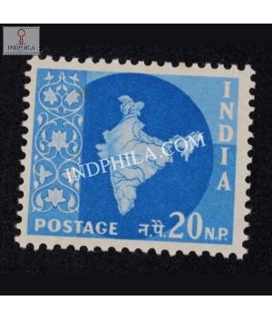 India 1957 Map Of India 8 Mnh Definitive Stamp