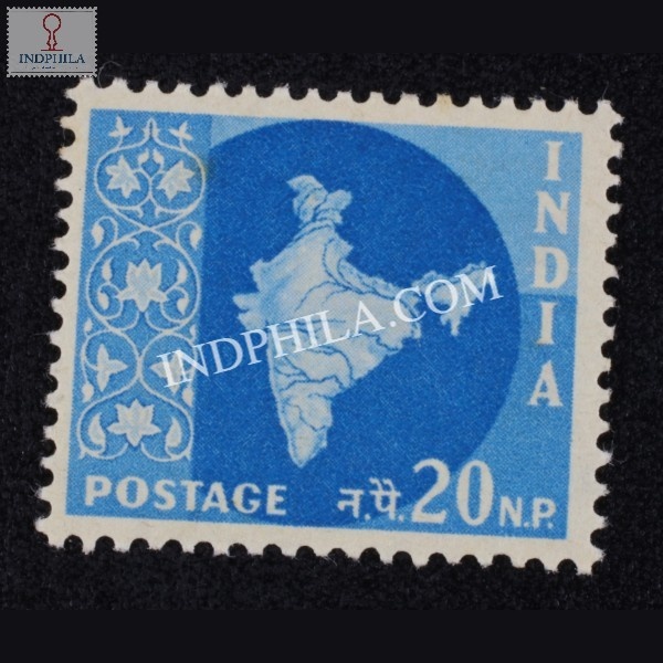 India 1957 Map Of India 8 Mnh Definitive Stamp
