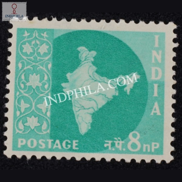 India 1958 Map Of India 1 Mnh Definitive Stamp