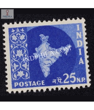 India 1958 Map Of India 10 Mnh Definitive Stamp