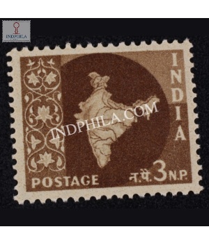 India 1958 Map Of India 5 Mnh Definitive Stamp