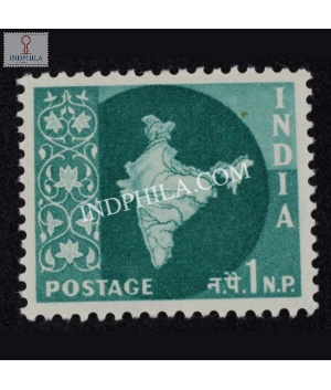 India 1960 Map Of India 1 Mnh Definitive Stamp