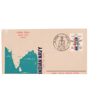 India 1972 Navy Day Army Postal Cover