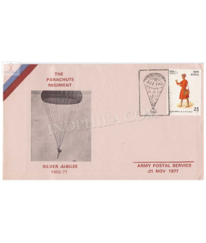 India 1977 The Parachute Regiment Army Postal Cover