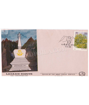 India 1982 34th Anniversary Ladakh Scouts Army Postal Cover
