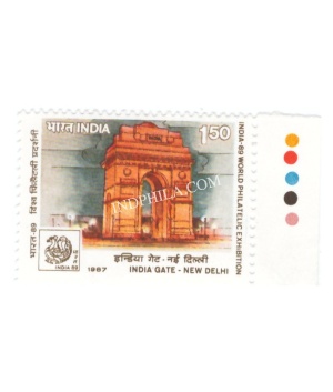 India 1987 India 89 World Philatelic Exhibition India Gate New Delhi S1 Mnh Single Traffic Light Stamp