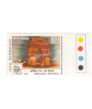 India 1987 India 89 World Philatelic Exhibition India Gate New Delhi S2 Mnh Single Traffic Light Stamp