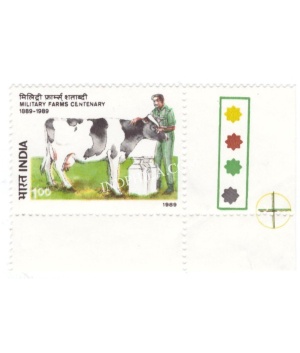 India 1989 Military Farms Centenary Mnh Single Traffic Light Stamp