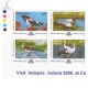 India 2000 Migratory Birds Block Mnh Setenant Traffic Light Stamp
