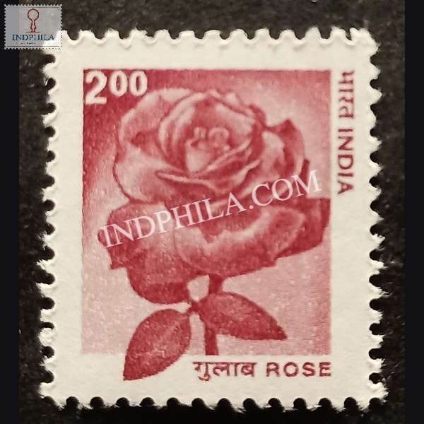India 2002 Rose Mnh Definitive Stamp