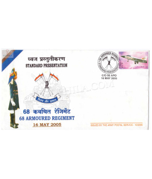 India 2005 68 Armoured Regiment Standard Presentation Army Postal Cover