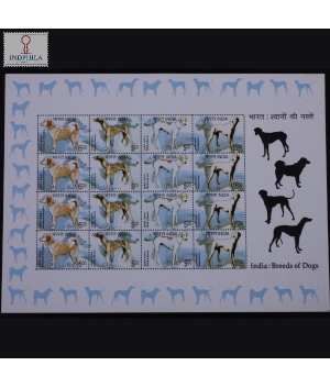 India 2005 Breeds Of Dogs Mnh Sheetlet