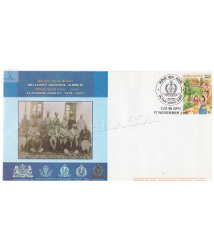 India 2005 Military School Ajmer Platinum Jubilee Army Postal Cover