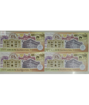 India 2005 State Bank Ofindia Mnh Block Of 4 Stamp