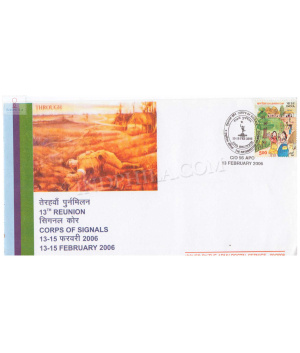 India 2006 13th Reunion Corps Of Signals The Informatiom Warriors Army Postal Cover