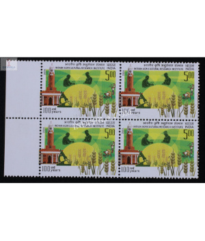 India 2006 Indian Agricultural Reaearch Institute 100 Years Mnh Block Of 4 Stamp