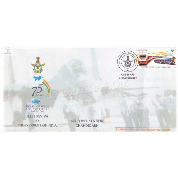 India 2007 Fleet Review Of Indian Air Force Army Postal Cover