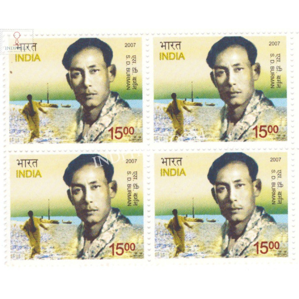 India 2007 S D Burman Mnh Block Of 4 Stamp