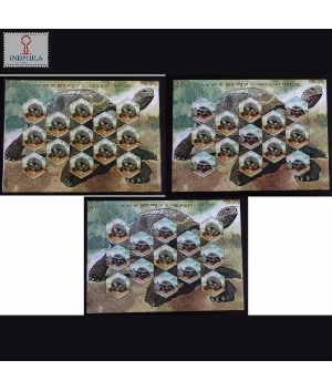 India 2008 Aldabra Giant Tortoise Set Of 4 Mnh Sheetlet