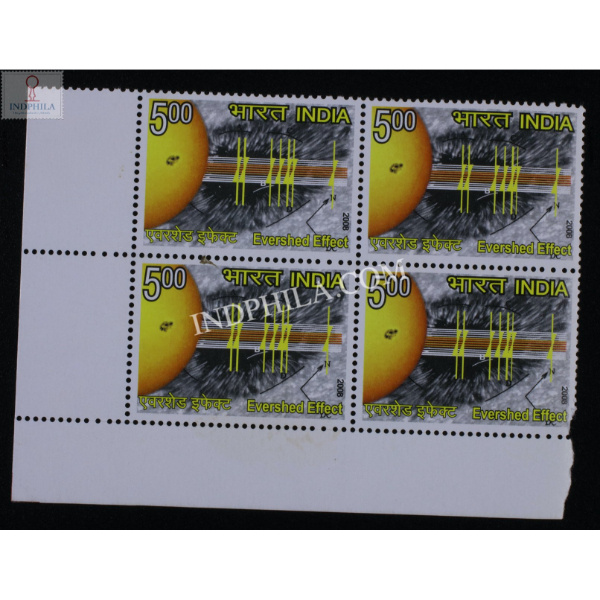 India 2008 Evershed Effect Mnh Block Of 4 Stamp
