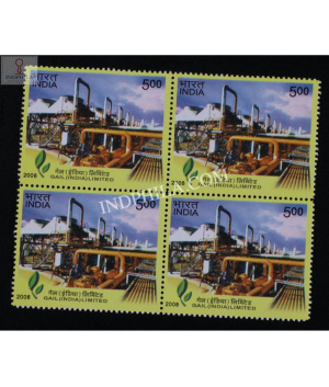 India 2008 Gail India Limited Mnh Block Of 4 Stamp