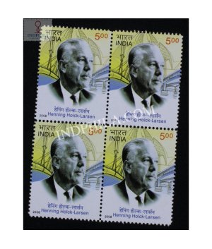 India 2008 Henning Holck Larsen Mnh Block Of 4 Stamp