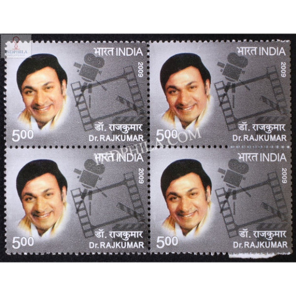 India 2009 Dr Rajkumar Mnh Block Of 4 Stamp