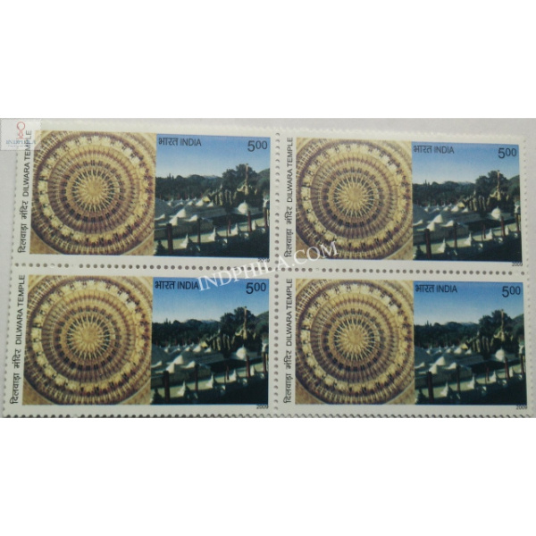 India 2009 Heritage Temples Dilwara Temple Mnh Block Of 4 Stamp