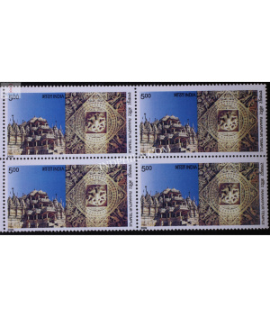 India 2009 Heritage Temples Ranakpur Temple Mnh Block Of 4 Stamp