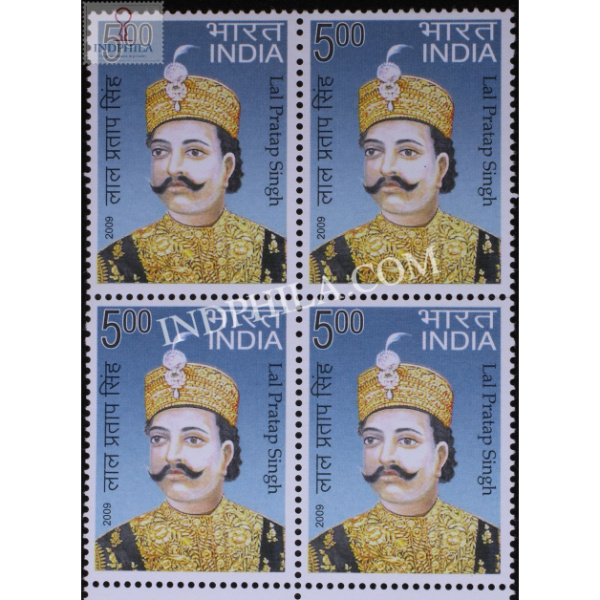 India 2009 Lal Pratap Singh Mnh Block Of 4 Stamp