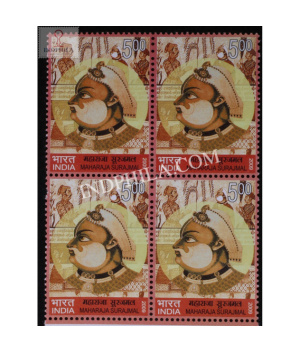 India 2009 Maharaja Surajmal Mnh Block Of 4 Stamp