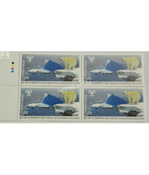 India 2009 Preserve The Polar Regions And Glaciers S2 Mnh Block Of 4 Stamp