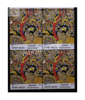 India 2009 Traditional Indian Textiles Kalamkari Mnh Block Of 4 Stamp