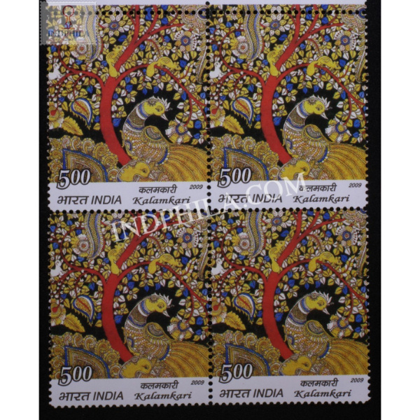 India 2009 Traditional Indian Textiles Kalamkari Mnh Block Of 4 Stamp